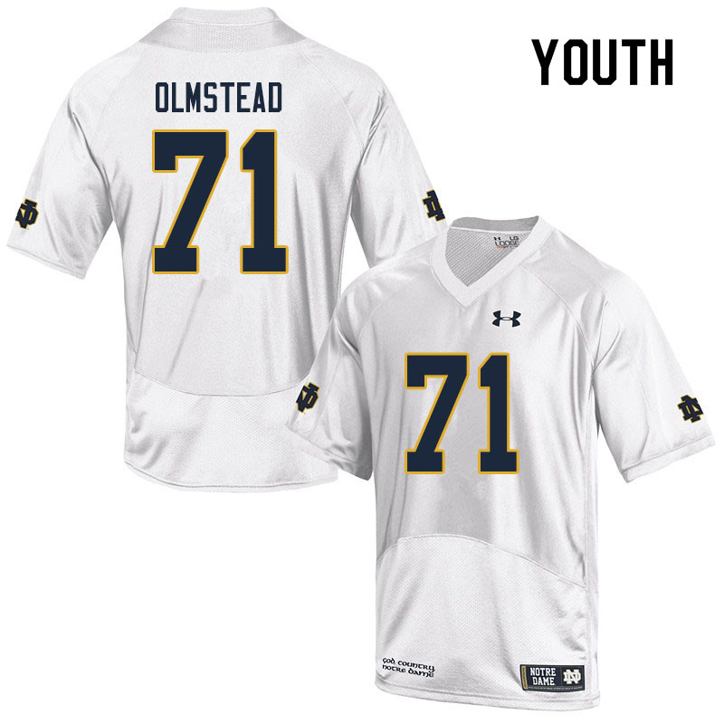 Youth #71 John Olmstead Notre Dame Fighting Irish College Football Jerseys Sale-White